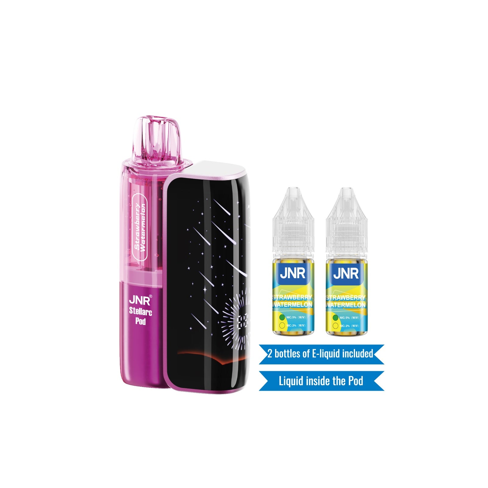 JNR Stellarc 100K Kit Strawberry Watermelon Disposable Vape - Black Coral